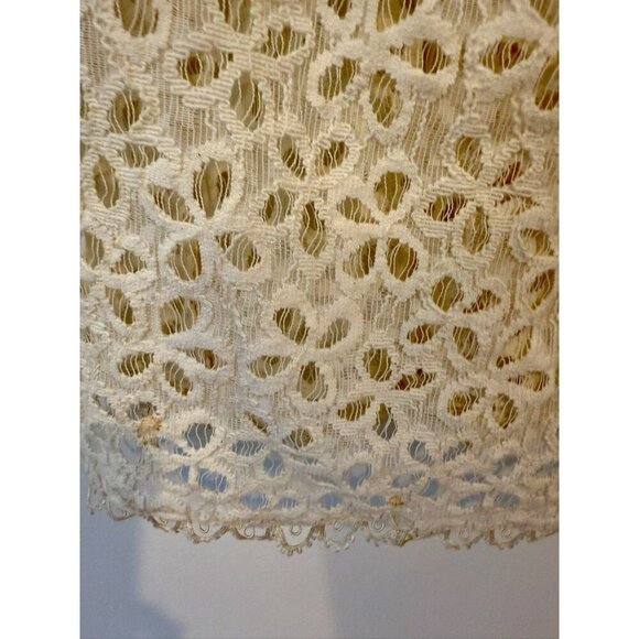 Milly Cream/Black Eyelet Shift Mini Dress Women's Size 2 Coquette Preppy Dainty - Picture 16 of 16